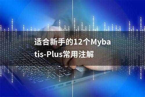 适合新手的12个Mybatis-Plus常用注解