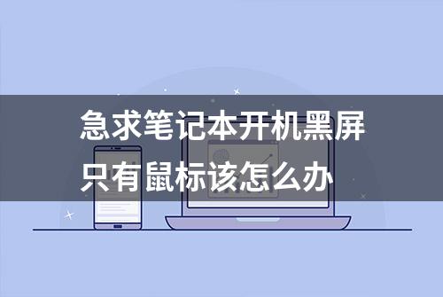 急求笔记本开机黑屏只有鼠标该怎么办