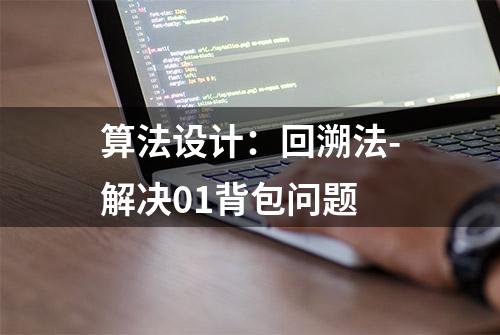 算法设计：回溯法-解决01背包问题