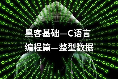 黑客基础—C语言编程篇—整型数据