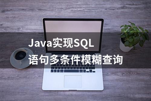 Java实现SQL语句多条件模糊查询