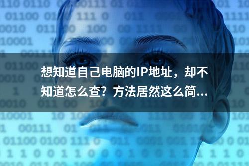 想知道自己电脑的IP地址，却不知道怎么查？方法居然这么简单！