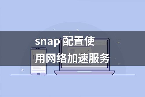 snap 配置使用网络加速服务