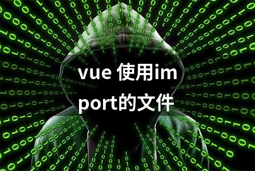 vue 使用import的文件