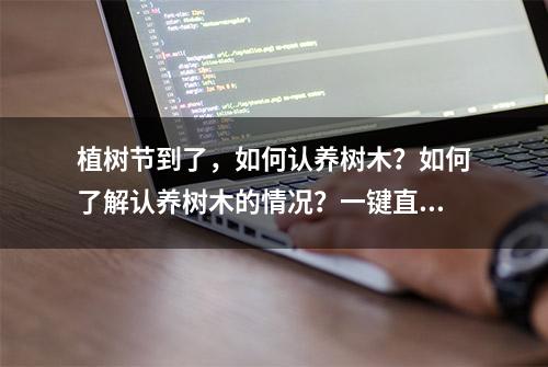 植树节到了，如何认养树木？如何了解认养树木的情况？一键直达↓