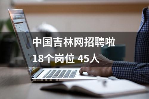 中国吉林网招聘啦 18个岗位 45人