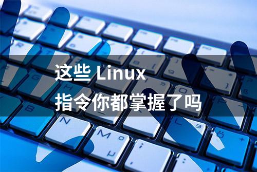 这些 Linux 指令你都掌握了吗