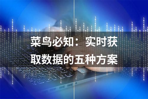 菜鸟必知：实时获取数据的五种方案