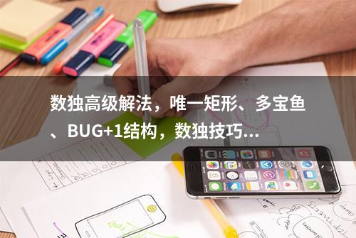 数独高级解法，唯一矩形、多宝鱼、BUG+1结构，数独技巧系列五