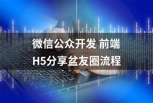 微信公众开发 前端H5分享盆友圈流程