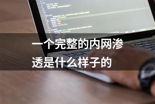 一个完整的内网渗透是什么样子的