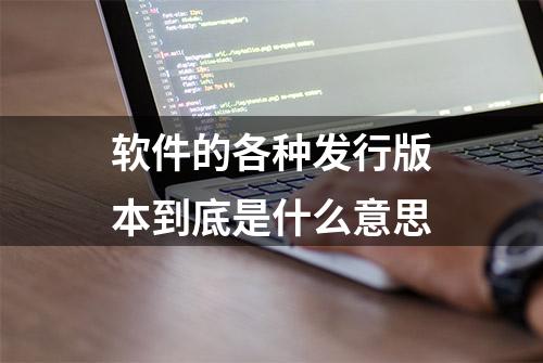 软件的各种发行版本到底是什么意思