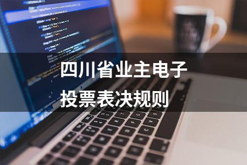 四川省业主电子投票表决规则