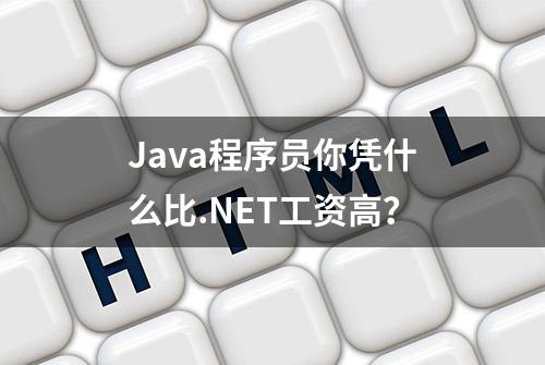 Java程序员你凭什么比.NET工资高？