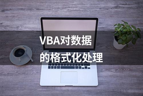 VBA对数据的格式化处理