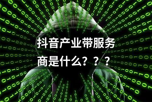 抖音产业带服务商是什么？？？