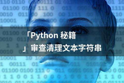 「Python 秘籍」审查清理文本字符串