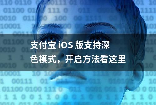 支付宝 iOS 版支持深色模式，开启方法看这里