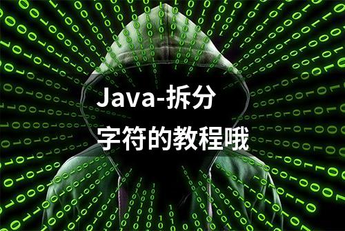 Java-拆分字符的教程哦