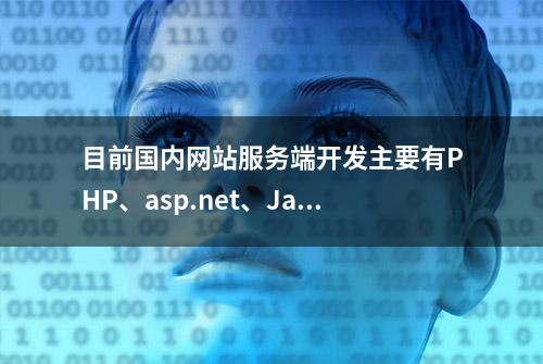 目前国内网站服务端开发主要有PHP、asp.net、Java三种语言