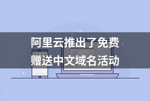 阿里云推出了免费赠送中文域名活动