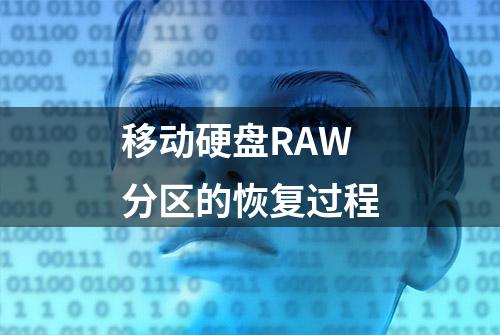 移动硬盘RAW分区的恢复过程