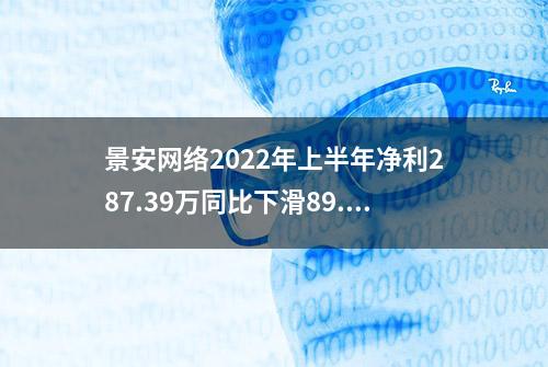 景安网络2022年上半年净利287.39万同比下滑89.85% 投资收益减少