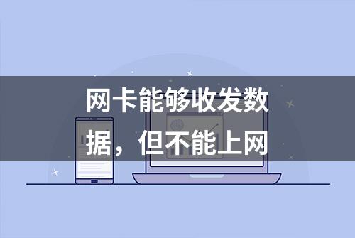 网卡能够收发数据，但不能上网