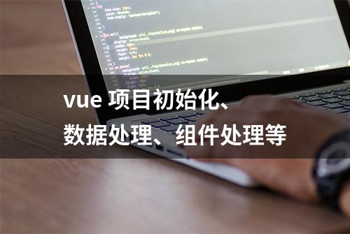 vue 项目初始化、数据处理、组件处理等