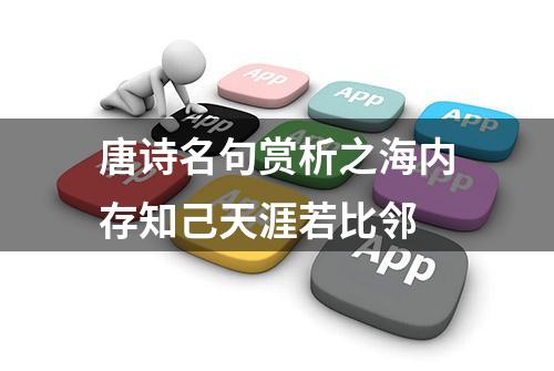 唐诗名句赏析之海内存知己天涯若比邻