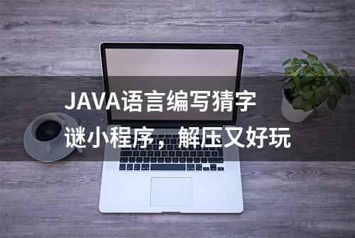 JAVA语言编写猜字谜小程序，解压又好玩