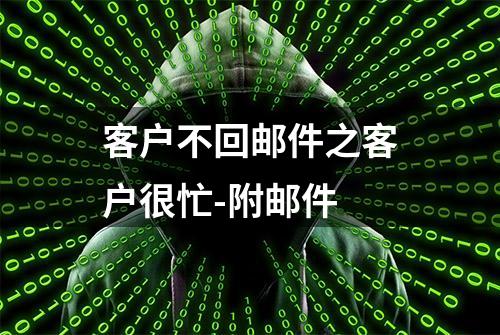 客户不回邮件之客户很忙-附邮件