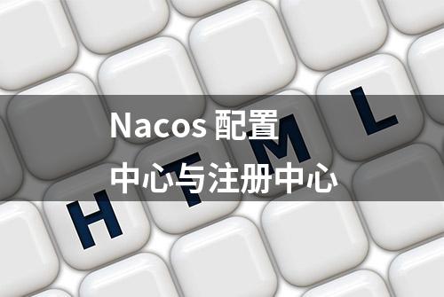 Nacos 配置中心与注册中心