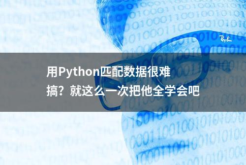 用Python匹配数据很难搞？就这么一次把他全学会吧