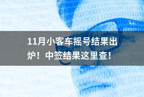 11月小客车摇号结果出炉！中签结果这里查！