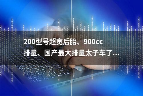 200型号超宽后胎、900cc排量、国产最大排量太子车了解下