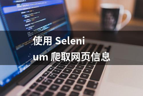 使用 Selenium 爬取网页信息