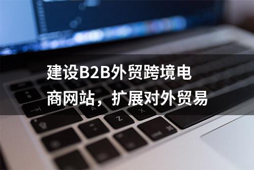 建设B2B外贸跨境电商网站，扩展对外贸易