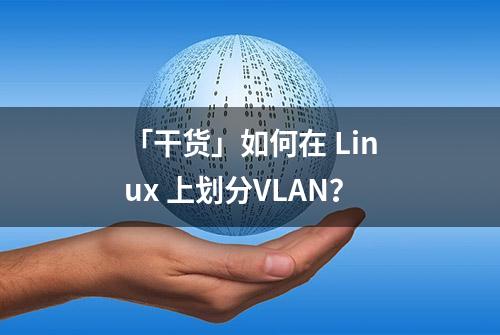 「干货」如何在 Linux 上划分VLAN？