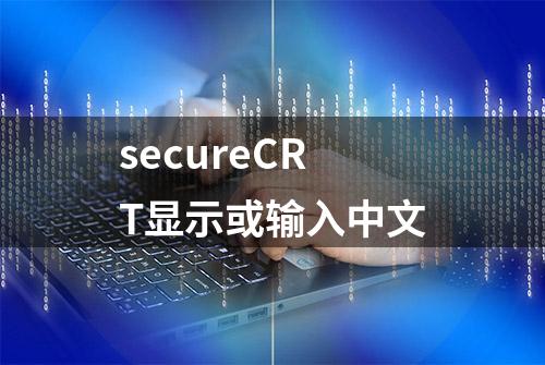 secureCRT显示或输入中文