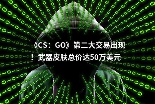 《CS：GO》第二大交易出现！武器皮肤总价达50万美元