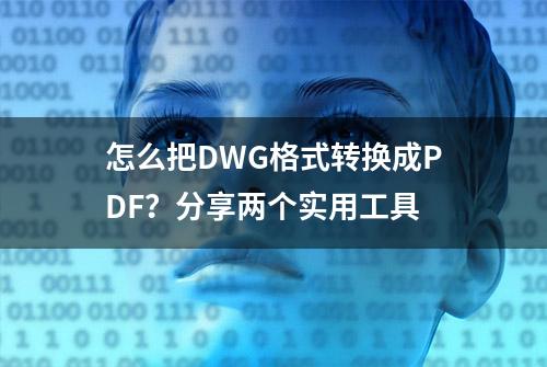 怎么把DWG格式转换成PDF？分享两个实用工具