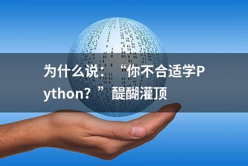 为什么说：“你不合适学Python？”醍醐灌顶