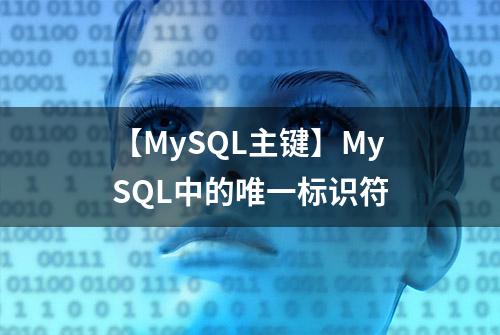 【MySQL主键】MySQL中的唯一标识符