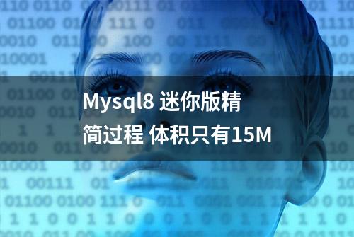 Mysql8 迷你版精简过程 体积只有15M