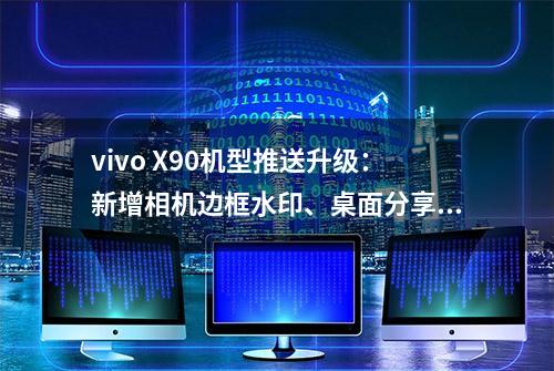 vivo X90机型推送升级：新增相机边框水印、桌面分享功能