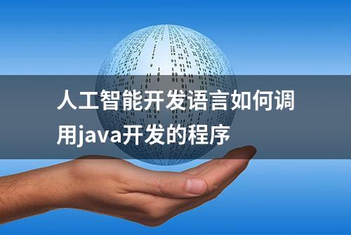 人工智能开发语言如何调用java开发的程序