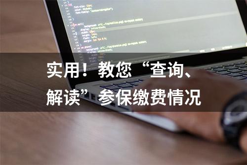 实用！教您“查询、解读”参保缴费情况