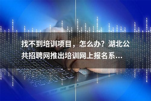 找不到培训项目，怎么办？湖北公共招聘网推出培训网上报名系统