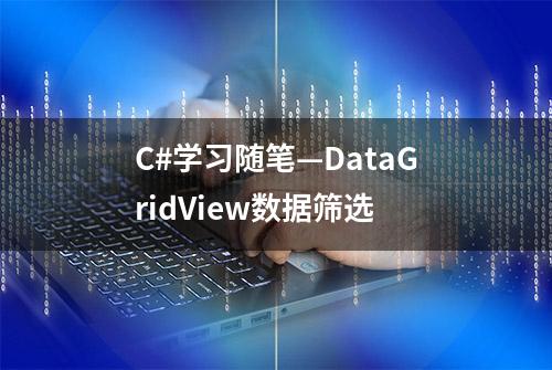 C#学习随笔—DataGridView数据筛选